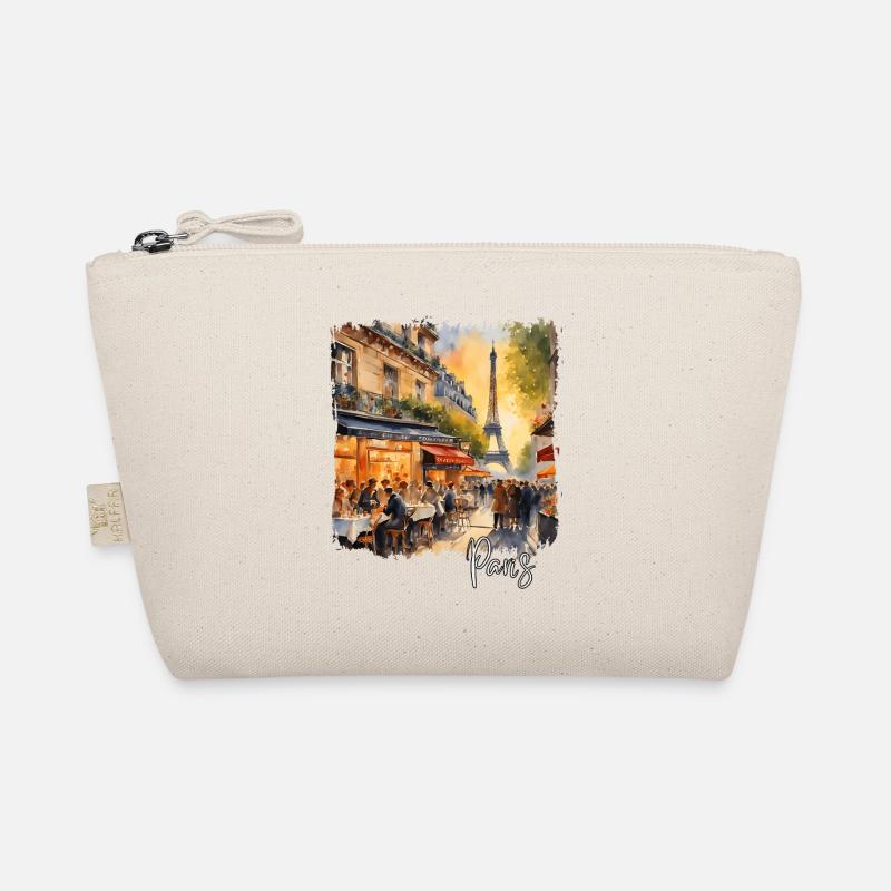 Pariser Aquarell, Paris, Frankreich Bio-Täschchen