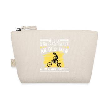 Old Man Motorcycle Quote - Organic Pouch - nature - Front
