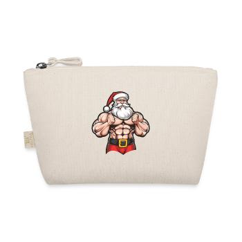 Santa Claus Muscles Gym Santa - Organic Pouch - nature - Front
