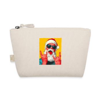 Weihnachtsmann Party Pop Art Weihnachten - Bio-Täschchen - Natur - Vorne