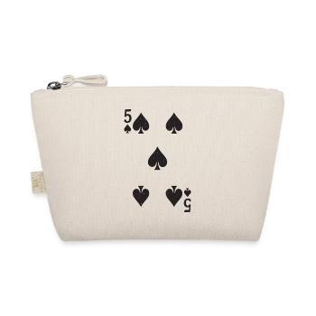 Playing Cards Silhouettes Pattern 5 Spades - Organic Pouch - nature - Front