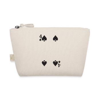 Four Spades Silhouette Pattern - Organic Pouch - nature - Front