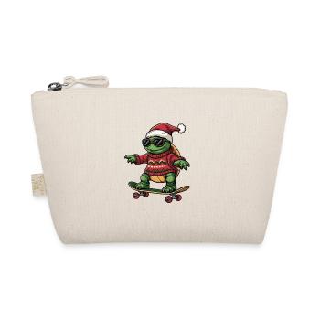 Turtle Christmas Funny - Organic Pouch - nature - Front