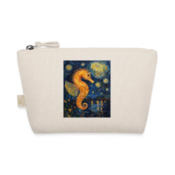 Seahorse Van Gogh Style Starry Night - Organic Pouch - nature - Front