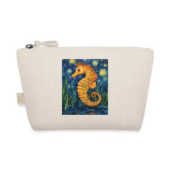 Seahorse Van Gogh Style Starry Night - Organic Pouch - nature - Front
