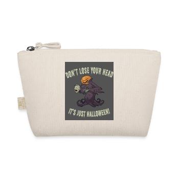 Don't Lose Your Head – Funny Halloween Design - Organic Pouch - nature - Front