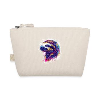 Faultier Sloth Splatter - Bio-Täschchen - Natur - Vorne