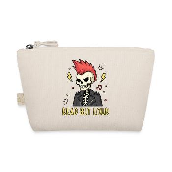 Dead but loud punk skeleton - Organic Pouch - nature - Front