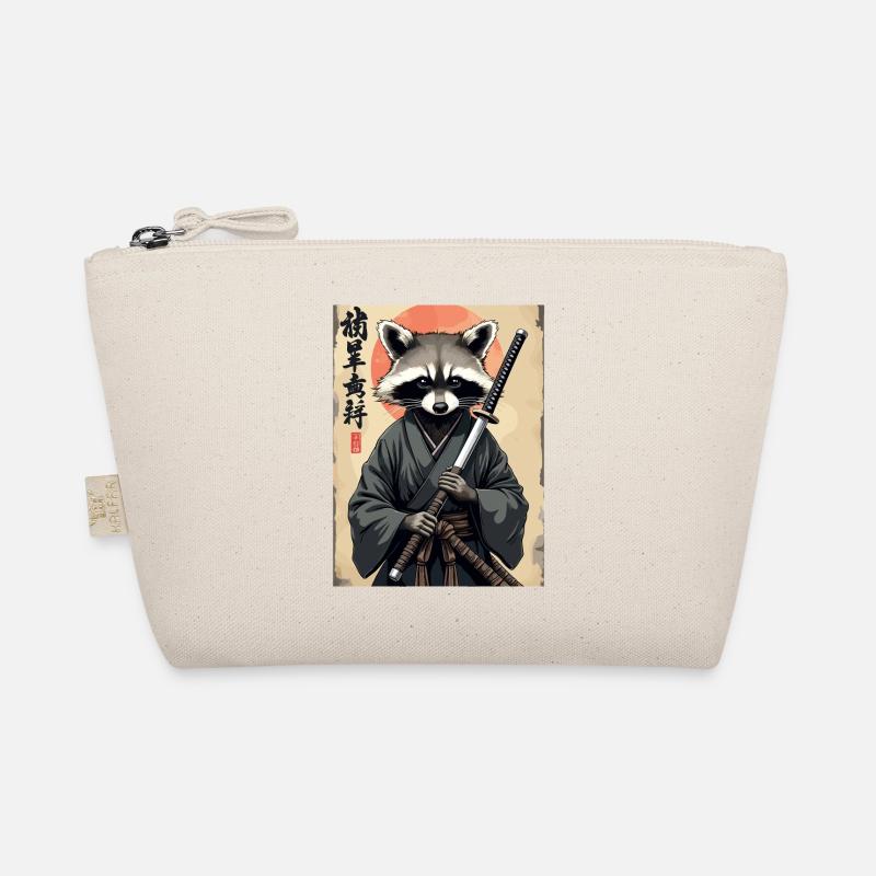 Waschbär Samurai im Kimono Bio-Täschchen