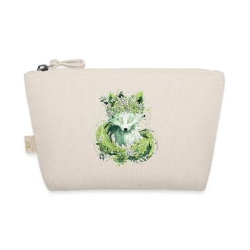 Kitsune Fox Boho Flowers Natural - Organic Pouch - nature - Front