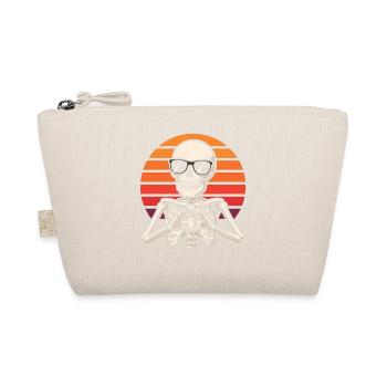 Skelett Halloween Retro Vintage Gruseliges Design - Bio-Täschchen - Natur - Vorne