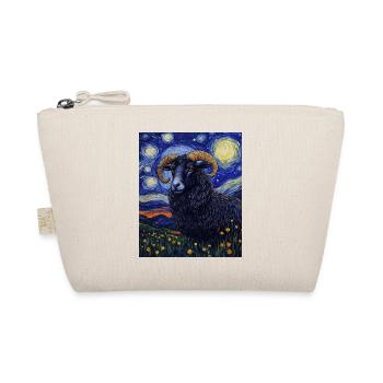 Mouton chèvre style Van Gogh nuit étoilée - Trousse biologique - nature - Devant