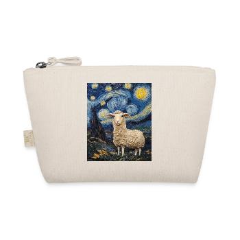 Sheep Van Gogh Style Starry Night - Organic Pouch - nature - Front