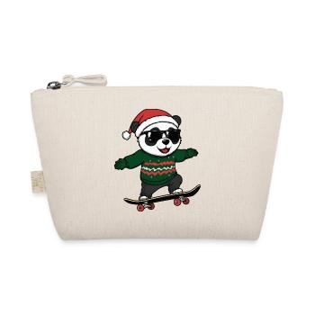 Panda Christmas Funny - Organic Pouch - nature - Front