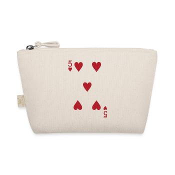 Five Hearts Double Head Card Rome Poker - Organic Pouch - nature - Front