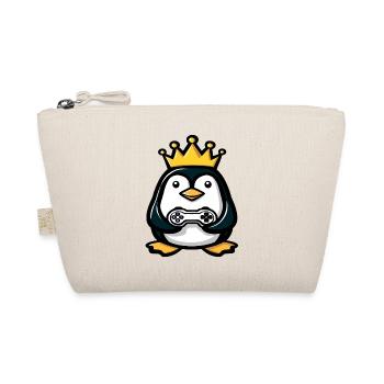 Pinguin mit gaming controller und Krone - Bio-Täschchen - Natur - Vorne
