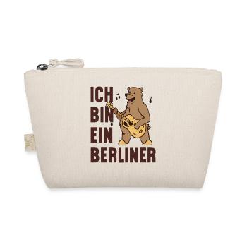Berliner-Bär mit Gitarre - Ich bin ein Berliner! - Bio-Täschchen - Natur - Vorne