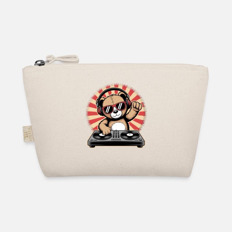 DJ Bär with headphones Organic Pouch