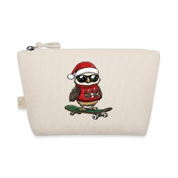 Owl Christmas Funny - Organic Pouch - nature - Front