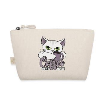 Coffee Right Meow - Cat with Coffee Cup - Coffee - Organic Pouch - nature - Front