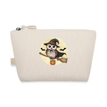 Cute Owl Witch Halloween - Organic Pouch - nature - Front
