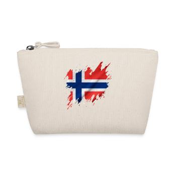 Norwegische Flagge, zerrissen Stil - Bio-Täschchen - Natur - Vorne
