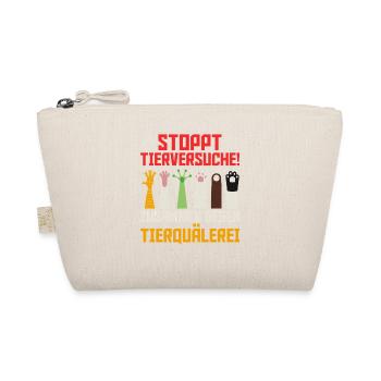 Bien-être animal STOP AUX TESTS SUR LES ANIMAUX DRÔLE - Trousse biologique - nature - Devant