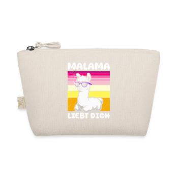 Soon to be mom MALAMA LOVES YOU Funny - Organic Pouch - nature - Front
