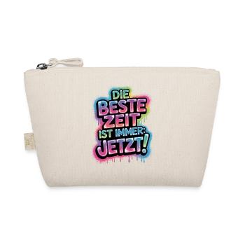 The best time is always live now Carpe Diem - Organic Pouch - nature - Front