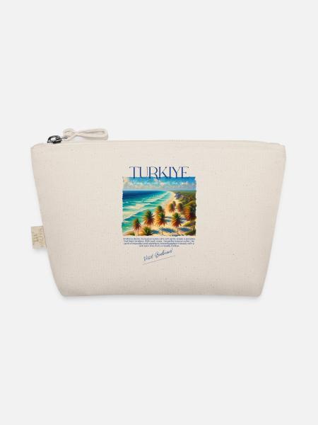 Turkey Bodrum Beach Holiday Design – Visit Bodrum - Organic Pouch - nature - Front