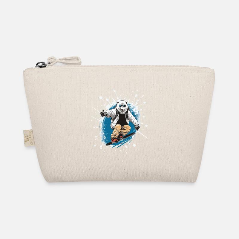 Eisbär Snowboard Polar bär Bio-Täschchen