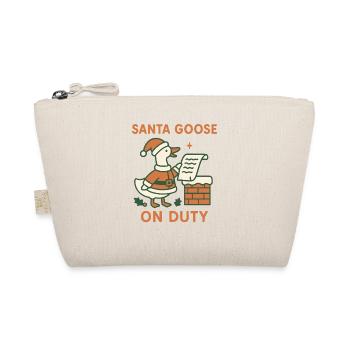 Père Noël Oie En Devoir Drôle Noël Design - Trousse biologique - nature - Devant