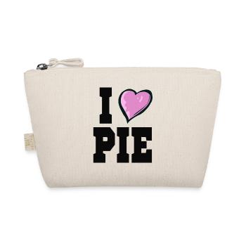 I love pie pink heart - Organic Pouch - nature - Front
