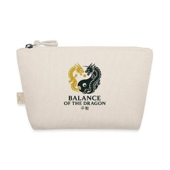 Balance of the Dragon – Yin Yang Drachen Design - Bio-Täschchen - Natur - Vorne