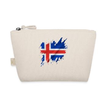 Island-Flagge, zerrissen Stil - Bio-Täschchen - Natur - Vorne
