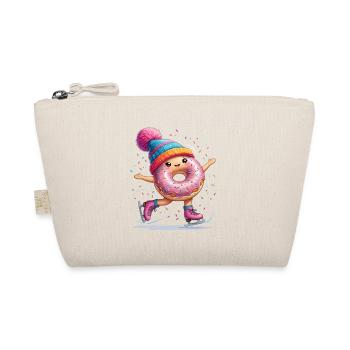 Donut auf Schlittschuhen mit Konfetti - Organic Pouch - nature - Front