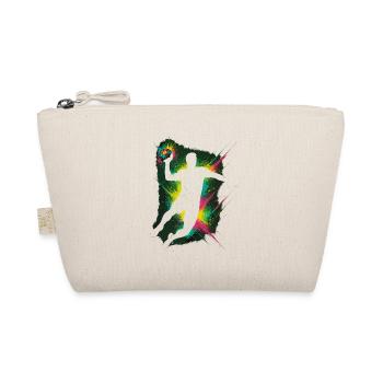 Handball Jump Shot Player Silhouette Action - Organic Pouch - nature - Front