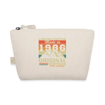 1986 Vintage Retro Geburtstagsgeschenk - Bio-Täschchen - Natur - Vorne