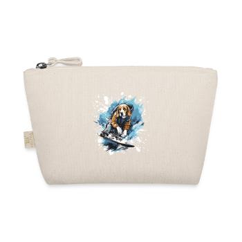 Beagle Dog Snowboard - Organic Pouch - nature - Front