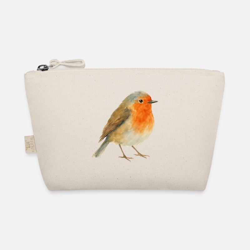 Aquarell Rotkehlchen Bio-Täschchen