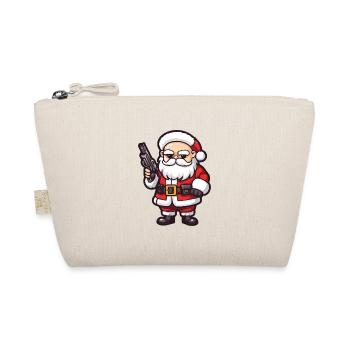 Weihnachtsmann Pistole Santa Weihnachten - Bio-Täschchen - Natur - Vorne