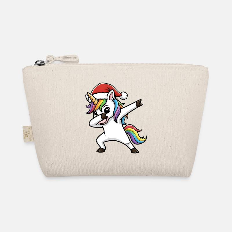 Weihnachts Einhorn Dab Bio-Täschchen