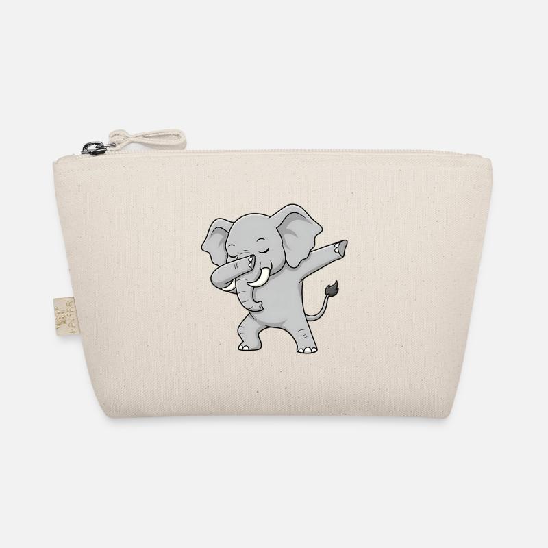 Cool elephant in dabbing style Organic Pouch
