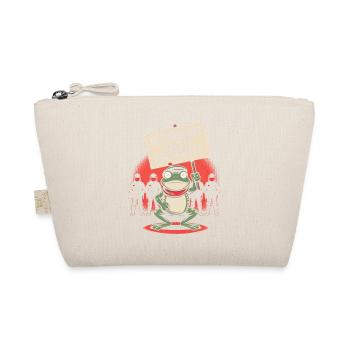Merry Quiltmas Festive Sewing Santa Holiday Season - Organic Pouch - nature - Front