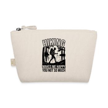 Hiking Makes Me Happy Quote - Organic Pouch - nature - Front