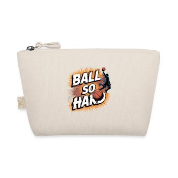 Ball So Hard Basketball Motif - Organic Pouch - nature - Front