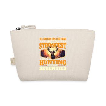 Only Strongest Go Hunting Funny Quote - Organic Pouch - nature - Front
