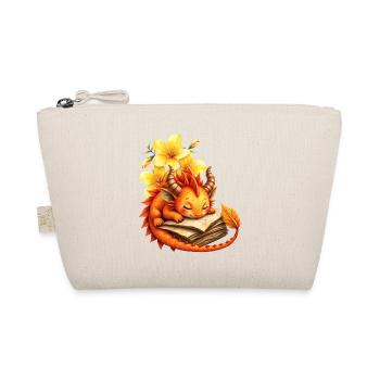 Sleepy Dragon im Herbstbuch - Bio-Täschchen - Natur - Vorne