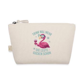  Trink Mal Mehr Die Leute Gucken Schon Flamingo - Bio-Täschchen - Natur - Vorne