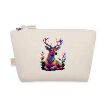 Dazzling Deer Portrait - Organic Pouch - nature - Front